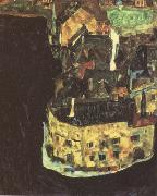 Egon Schiele City on the Blue River II (mk12) Spain oil painting artist